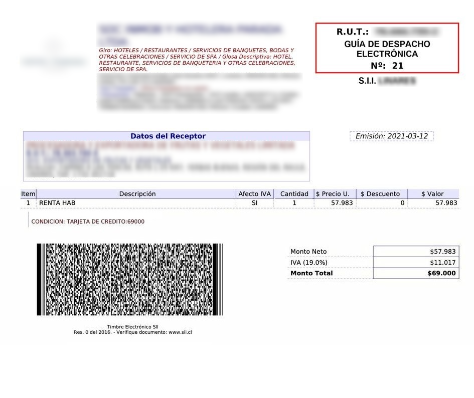 POS Dispatch Guides - DTE 52 Chile